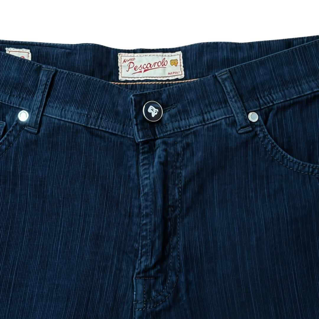 Nerano Corded Velour 5-Pocket Pant in Navy