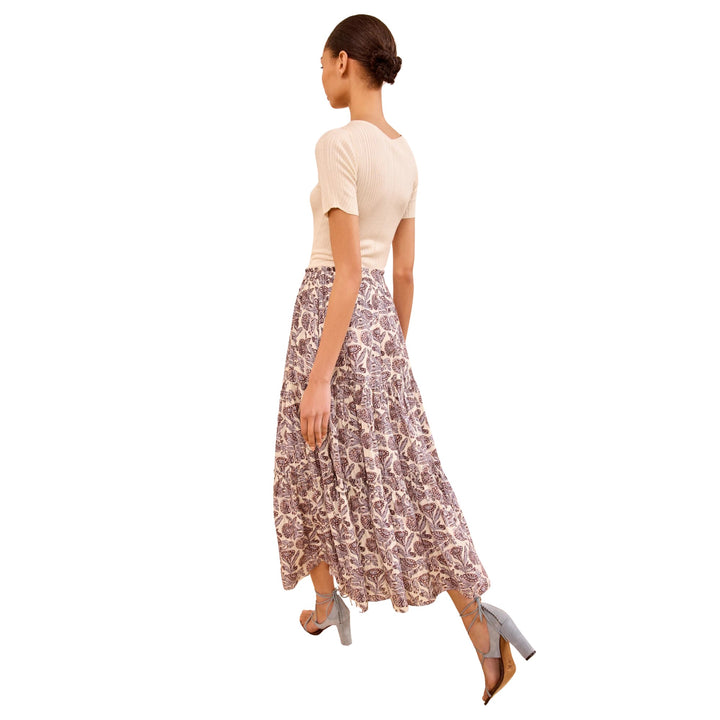 Nessa Cotton Midi Skirt in Meadow