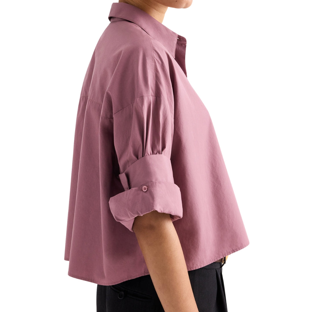 Next Ex Superfine Cotton Shirt in Plum