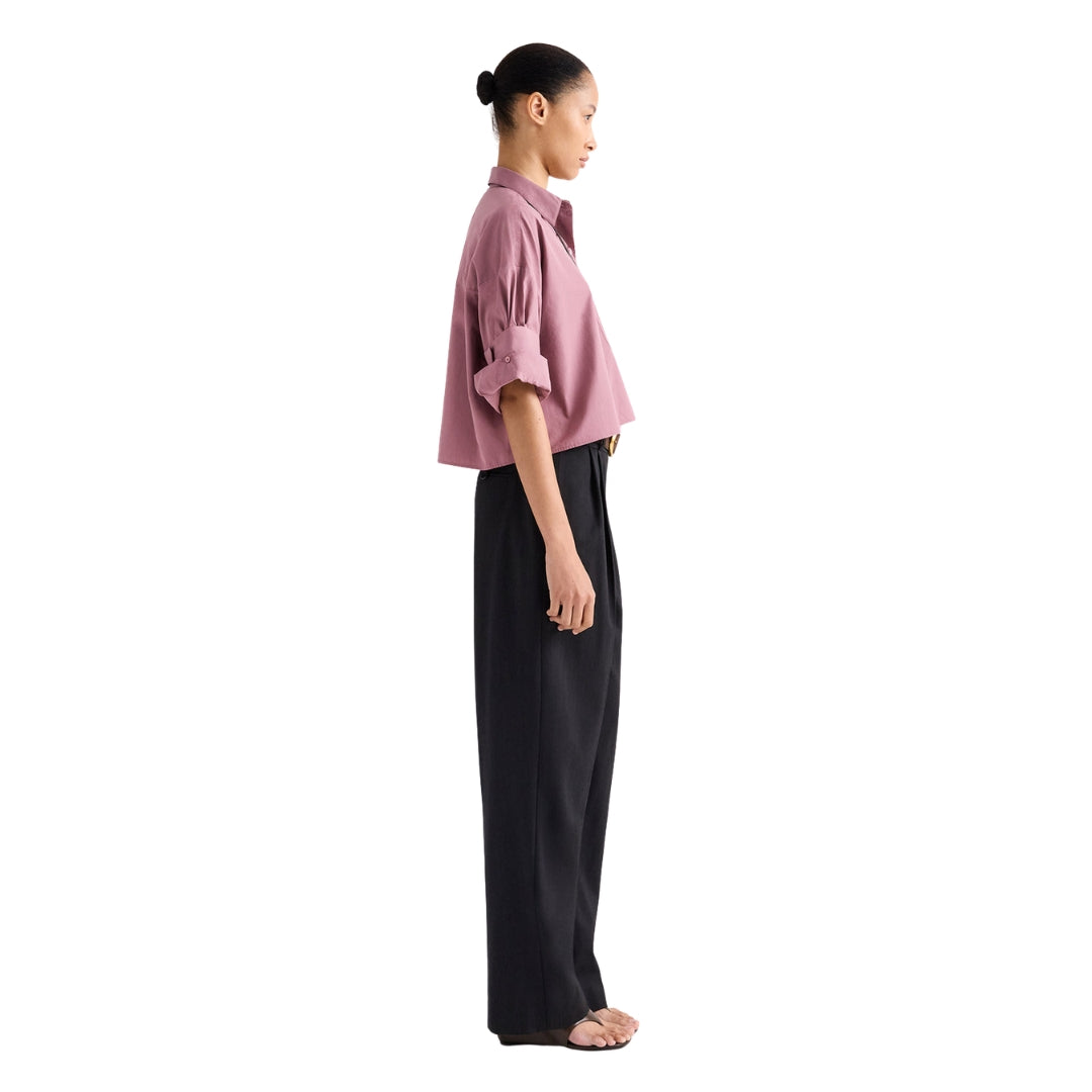 Next Ex Superfine Cotton Shirt in Plum