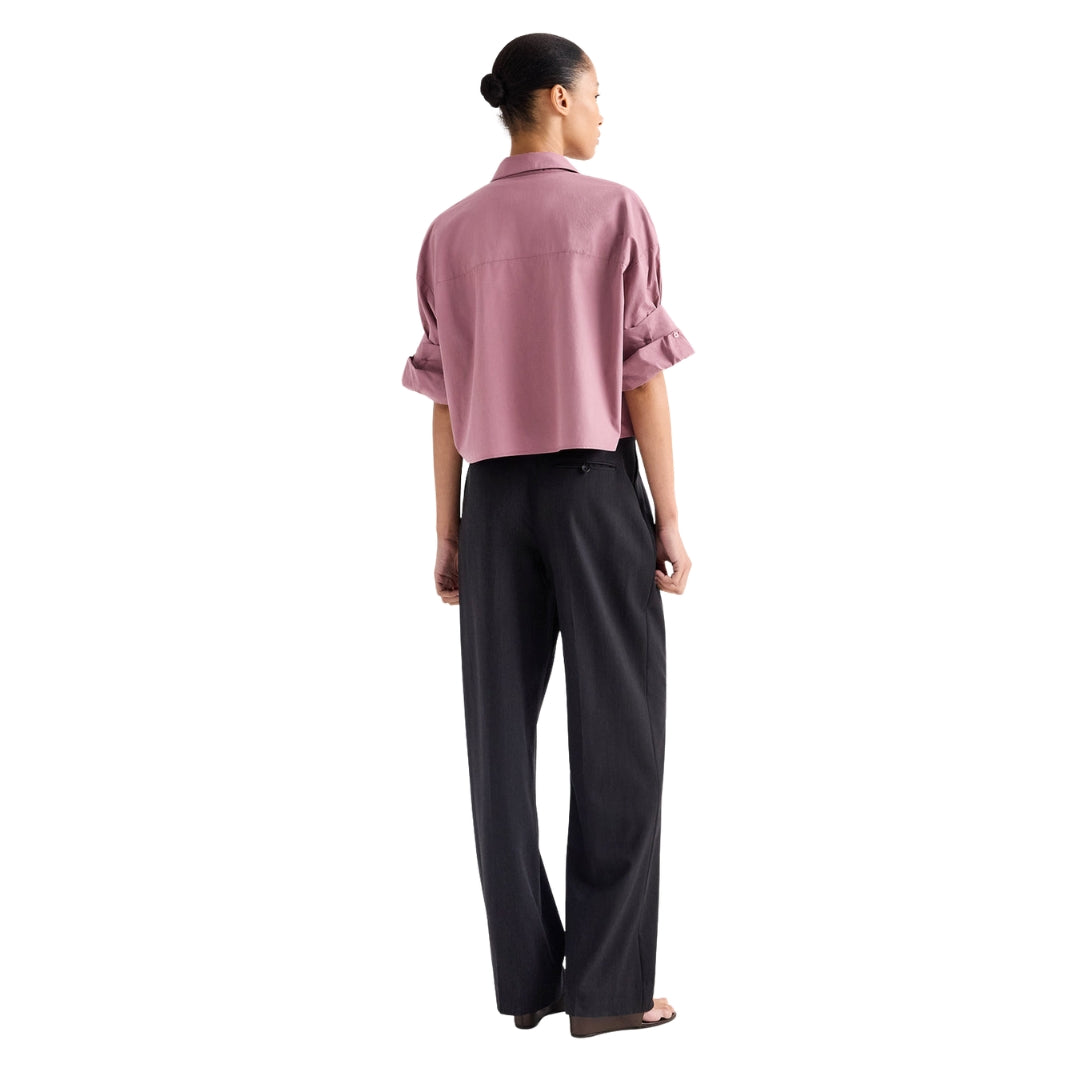 Next Ex Superfine Cotton Shirt in Plum