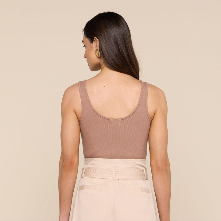 Nica Hazelnut Scoopneck Bodysuit