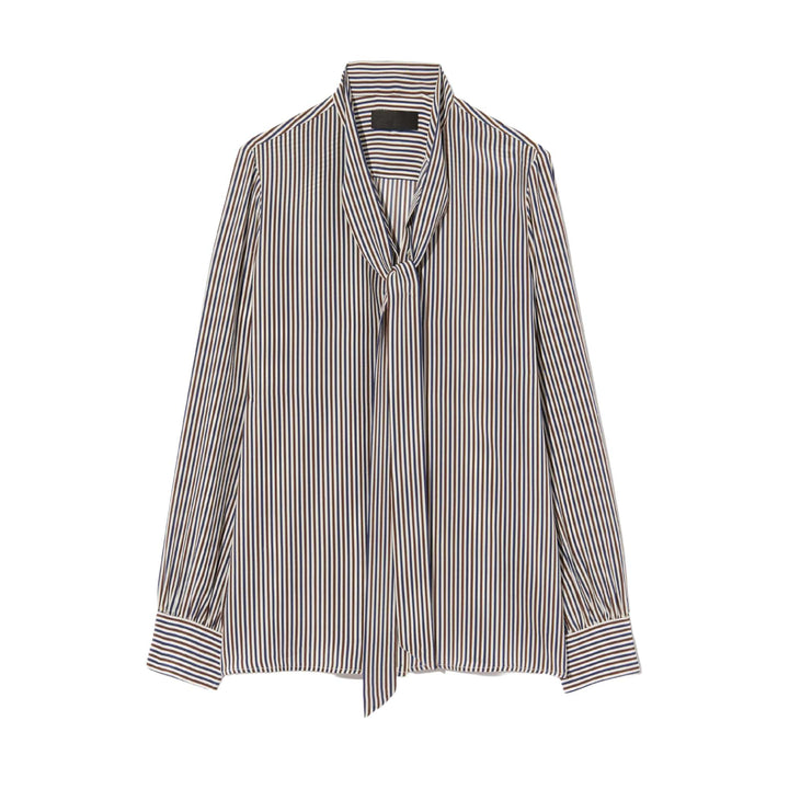 IRINA TOP - Ivory/Brown/Navy