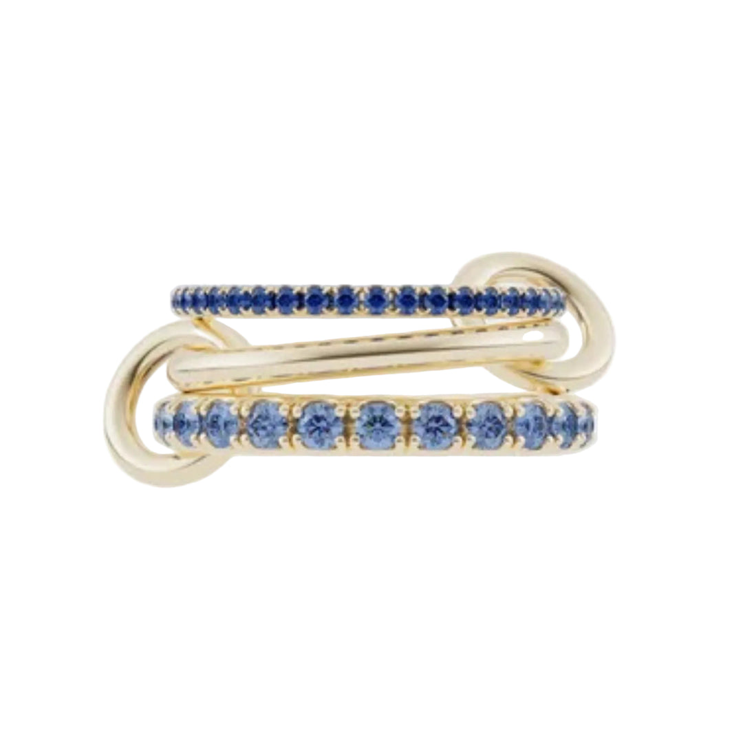 Norah YG 3 Link Bleu Dia Ring - Size 7.5