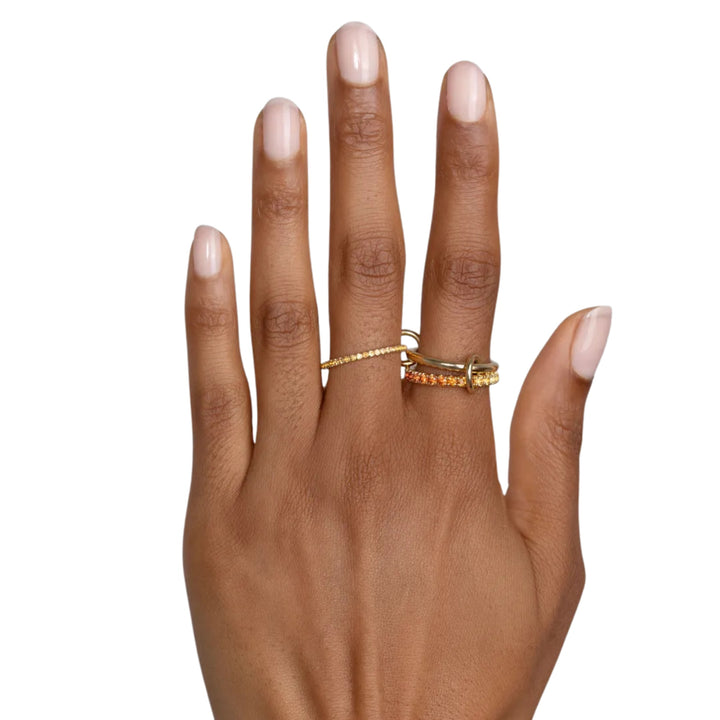 Norah YG 3 Link Bleu Dia Ring - Size 7.5