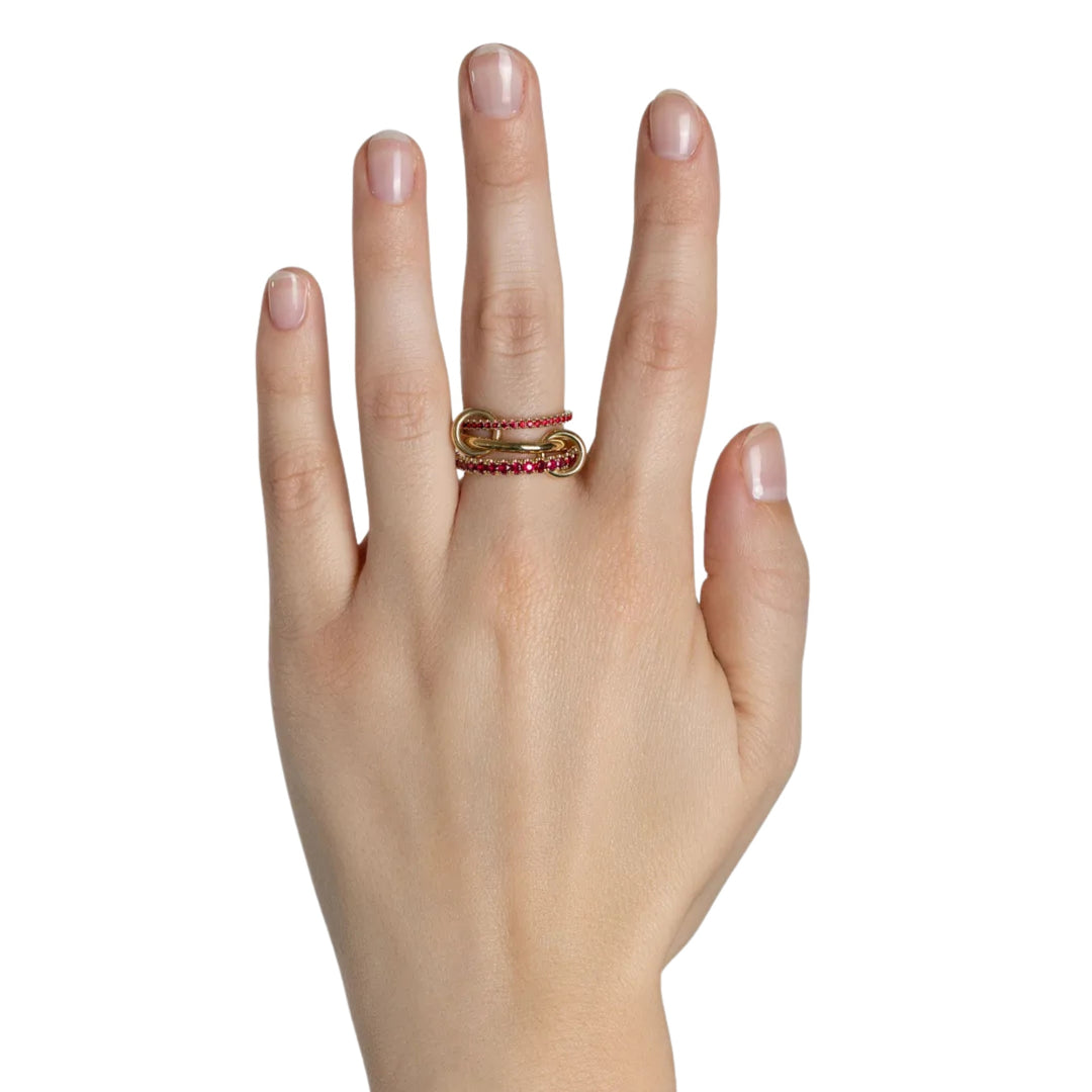 Norah YG 3 Link Bleu Dia Ring - Size 7.5