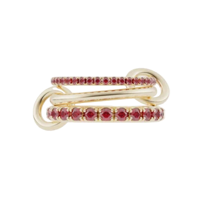 Norah YG 3 Link Ruby Ring - Size 7.5