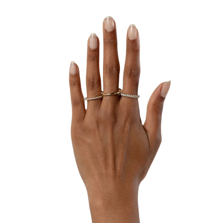 Norah YG 3 Link Ruby Ring - Size 7.5