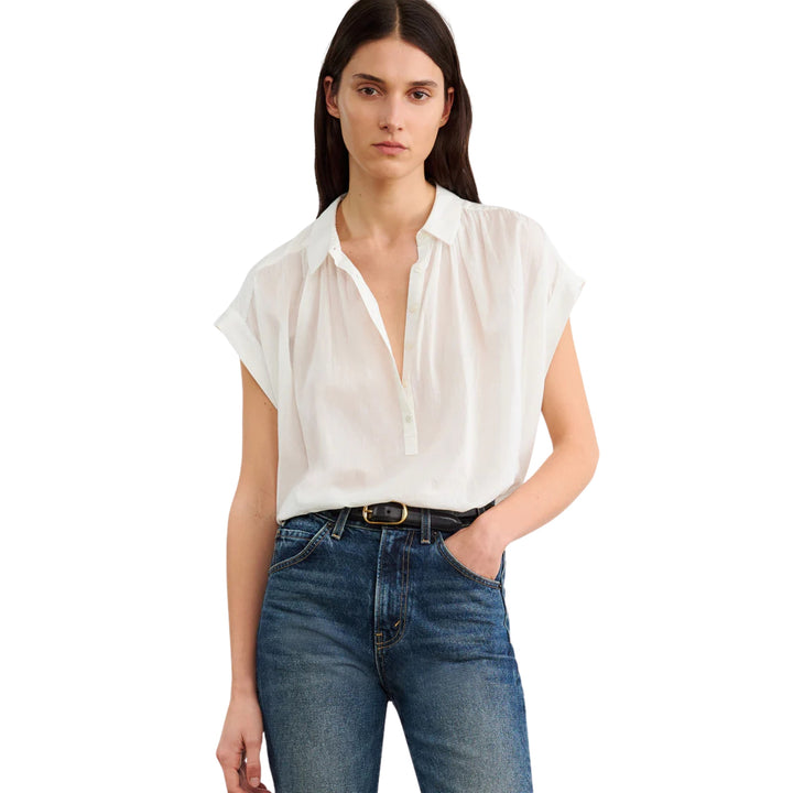 Normandy Blouse in Ivory