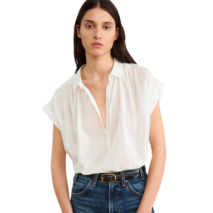 Normandy Blouse in Ivory