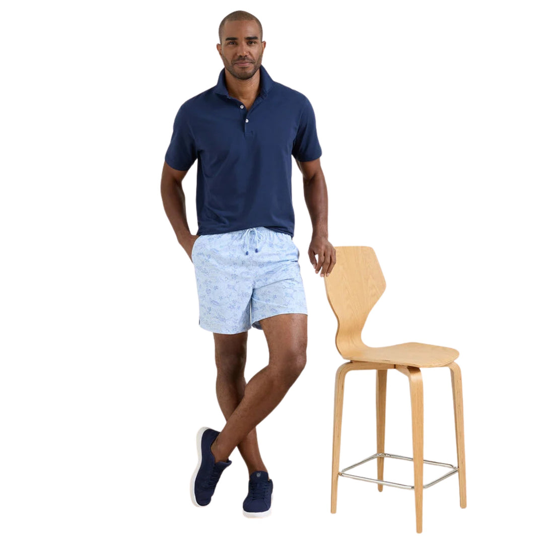 Oahu Swim Trunk in Stream Blue