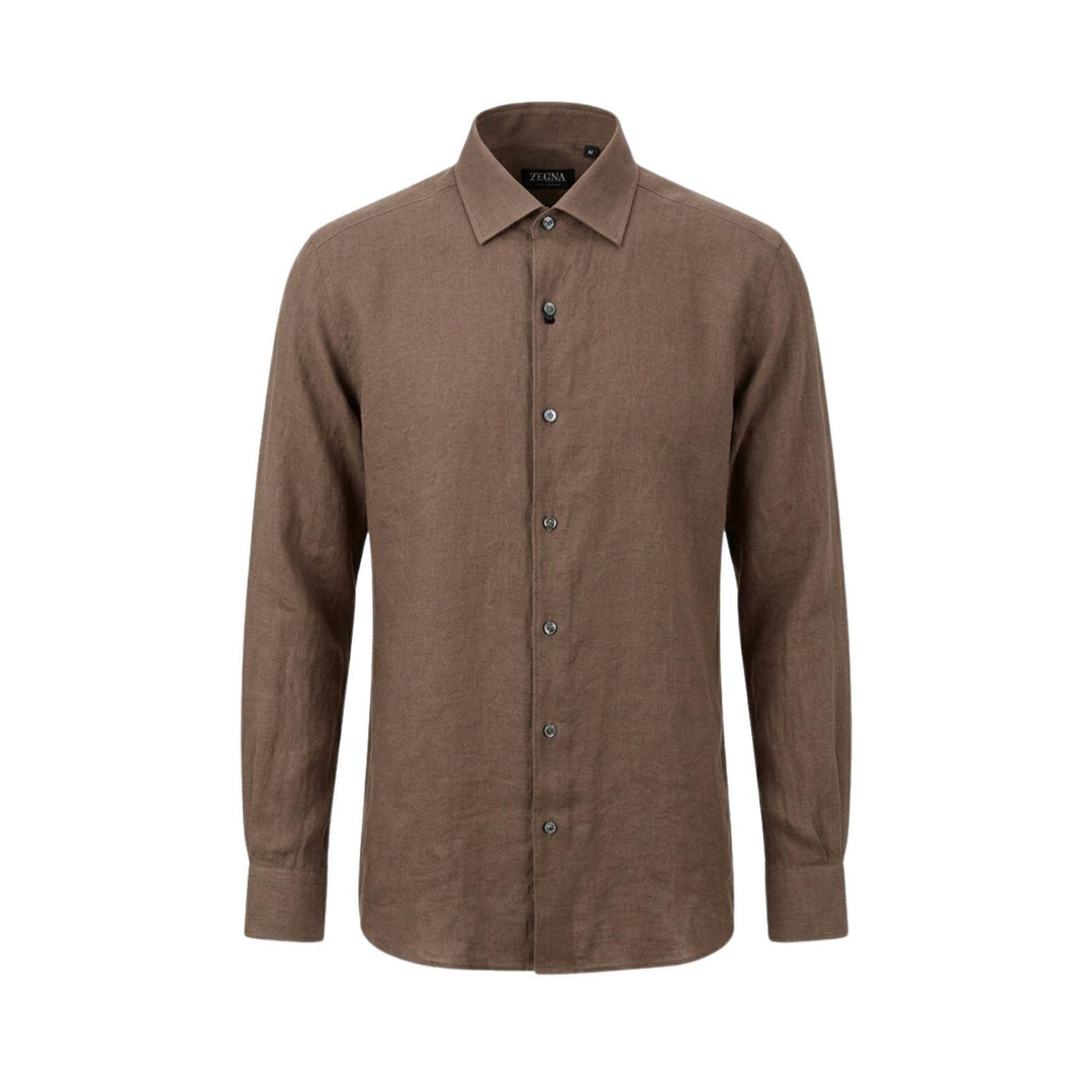 Oasi Lino Shirt in Brown
