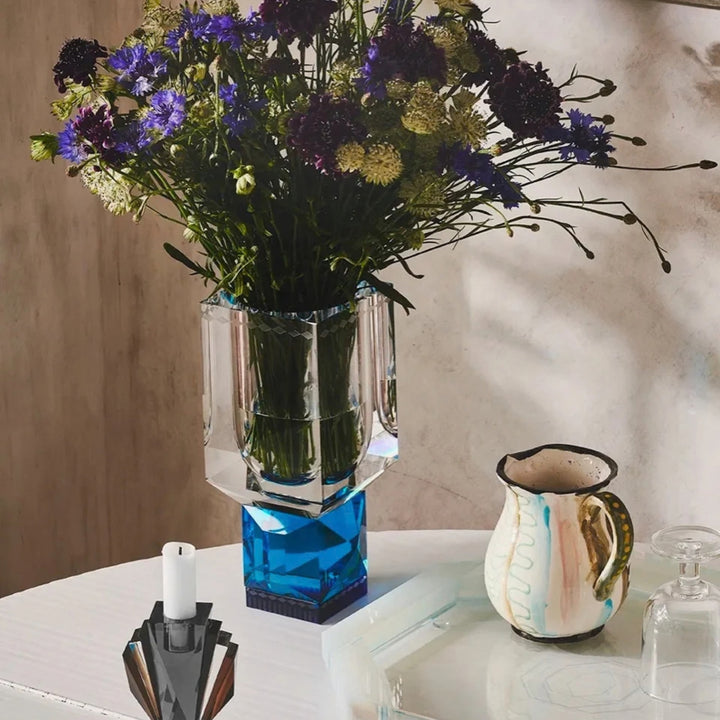 Ohio Vase - Clear/Azure/Cobalt