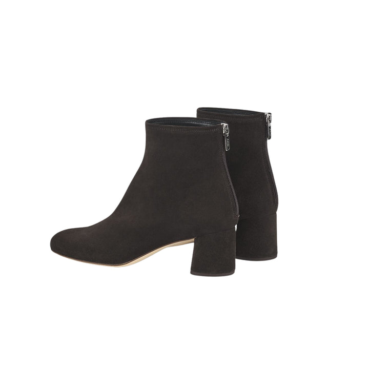 Olga Velour Bootie in Brown