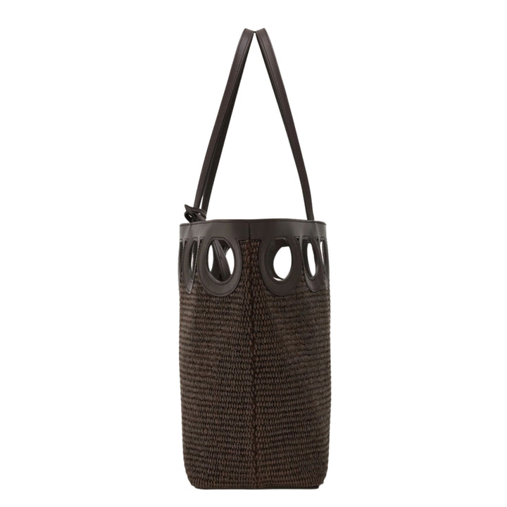 Gancio Frame Raffia Medium Tote