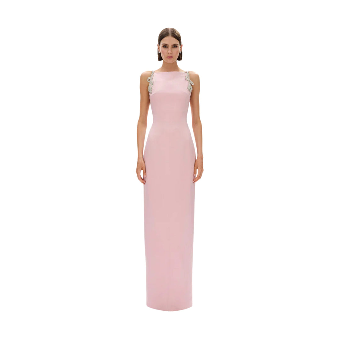Oryx Column Gown in Rosewater