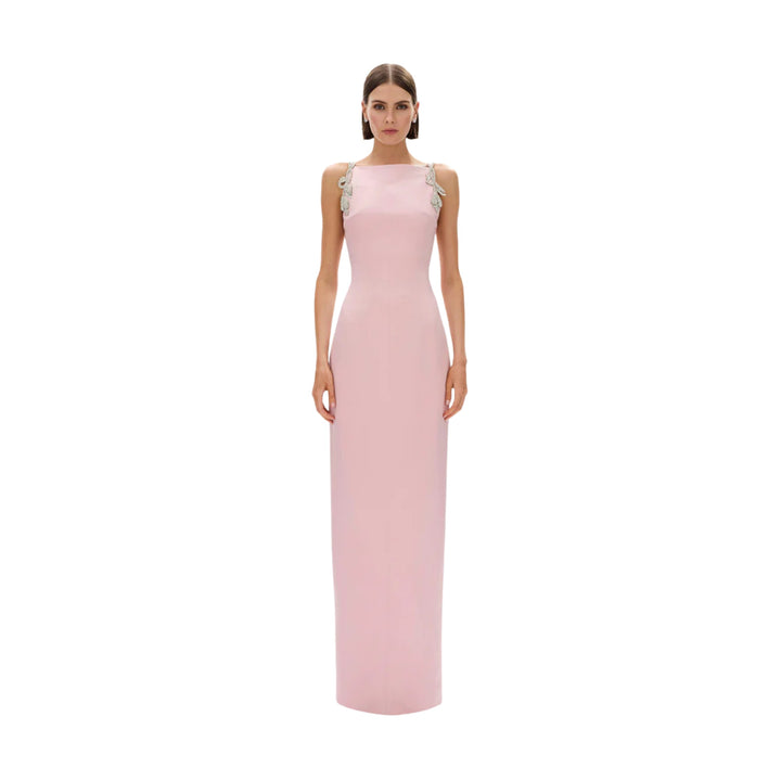Oryx Column Gown in Rosewater
