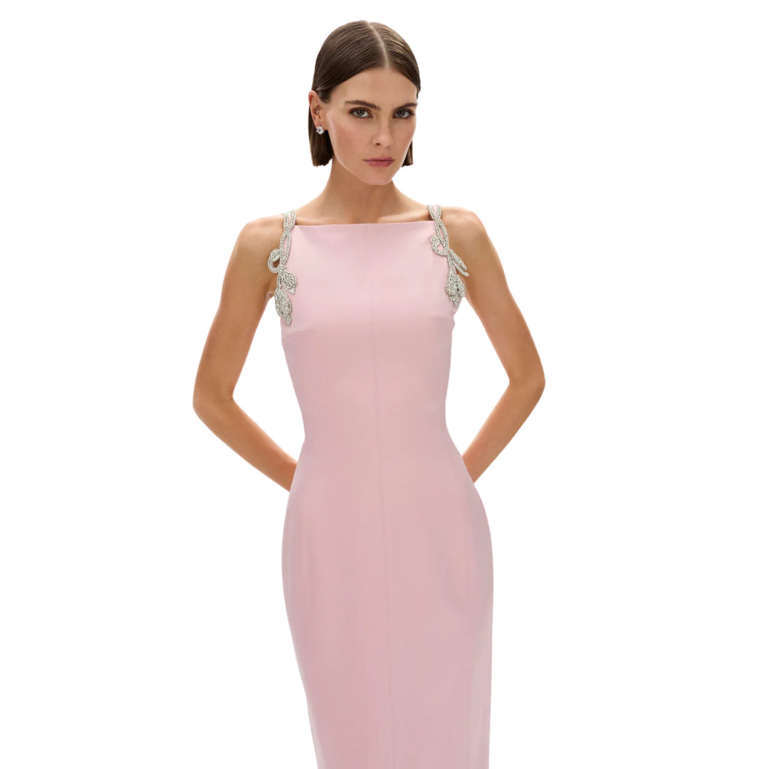 Oryx Column Gown in Rosewater