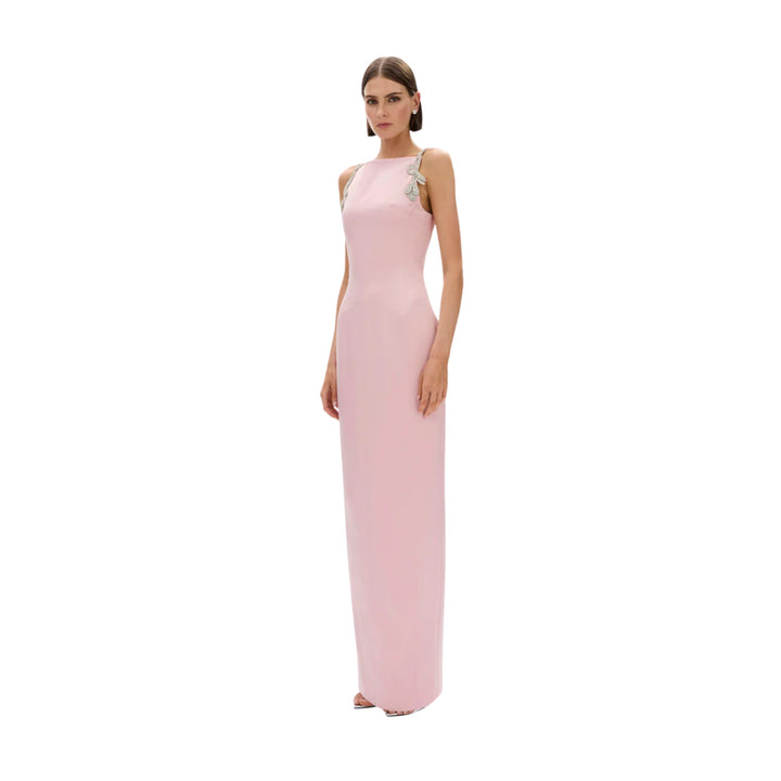 Oryx Column Gown in Rosewater