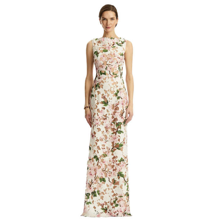 Sleeveless Cherry Blossom Gown