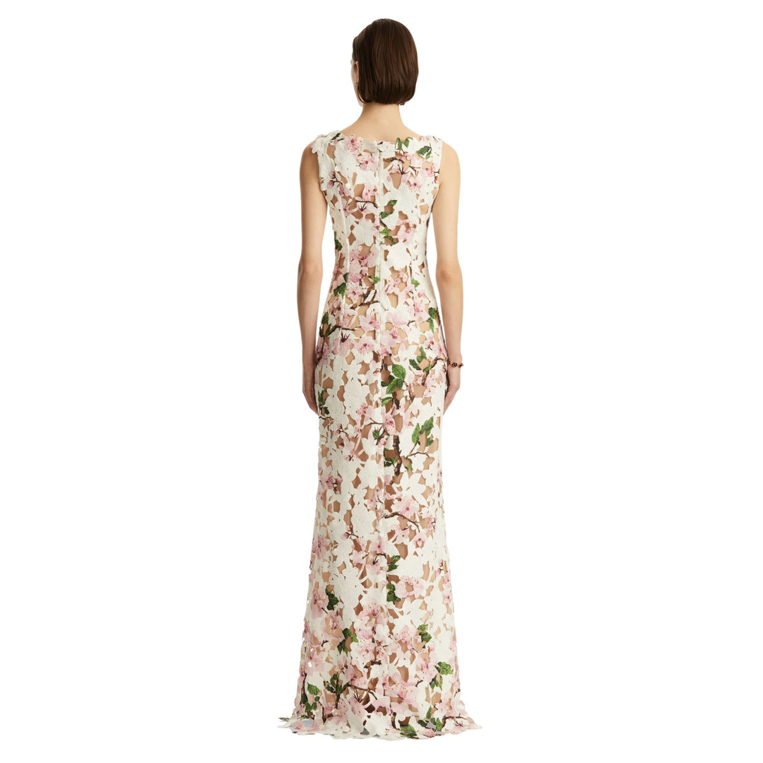 Sleeveless Cherry Blossom Gown