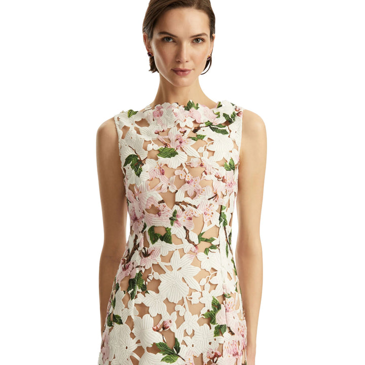 Sleeveless Cherry Blossom Gown