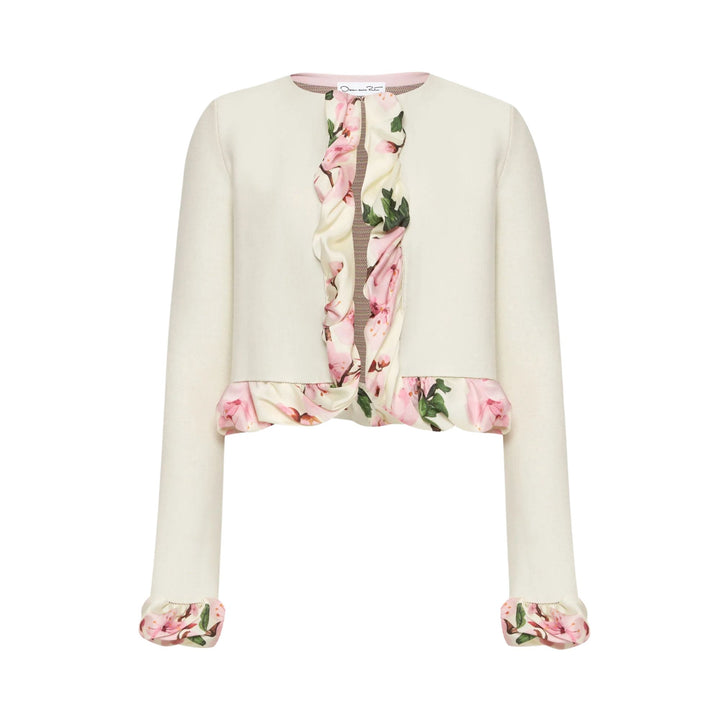 Cherry Blossom Bubble Twist Trim Cardigan