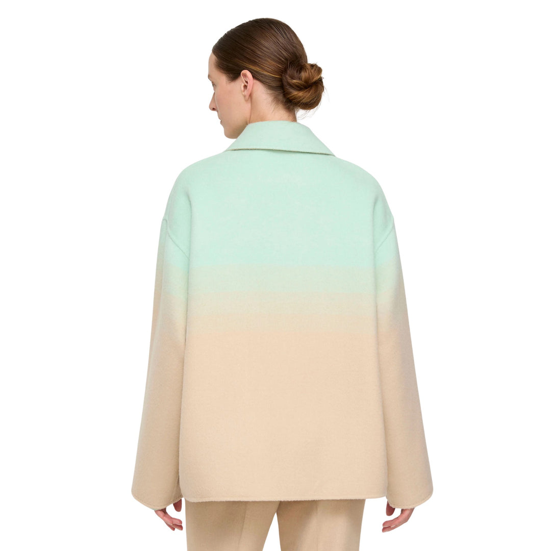 Oversized Reversible Point Collar Swing Coat