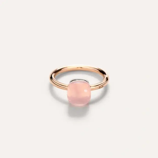 Ring Nudo Petite WG RG Pink Quartz