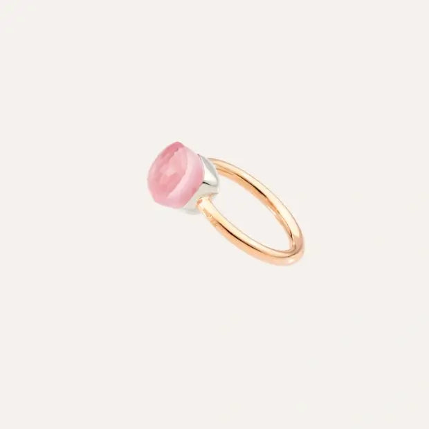 Ring Nudo Petite WG RG Pink Quartz