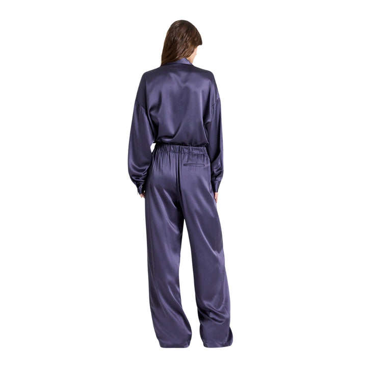 PJ Silk Satin Pant in Graystone