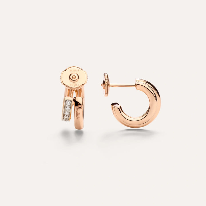 Earrings Pomellato Together RG Diamond Double
