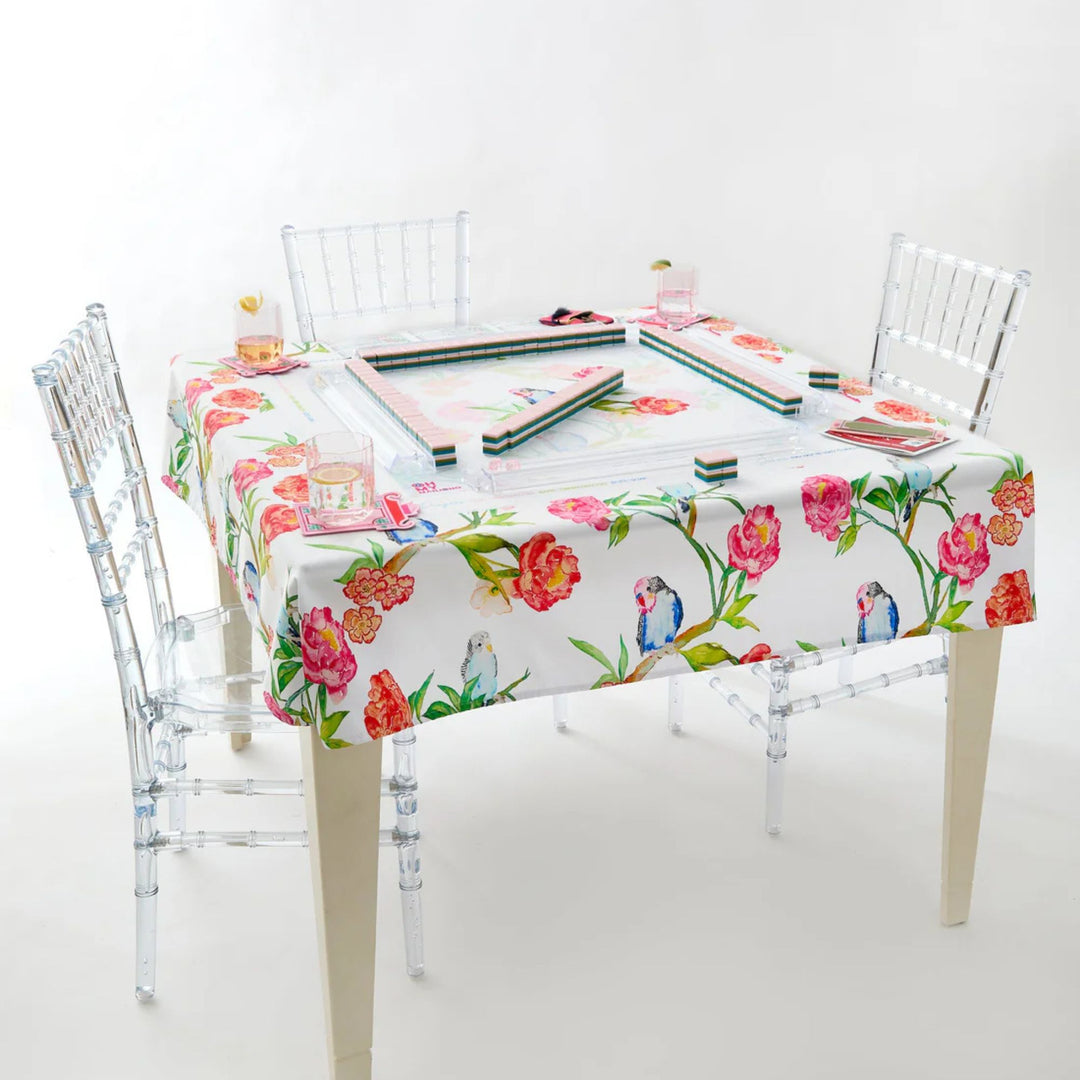 Parakeet Perch Instructional Mahjong Tablecloth