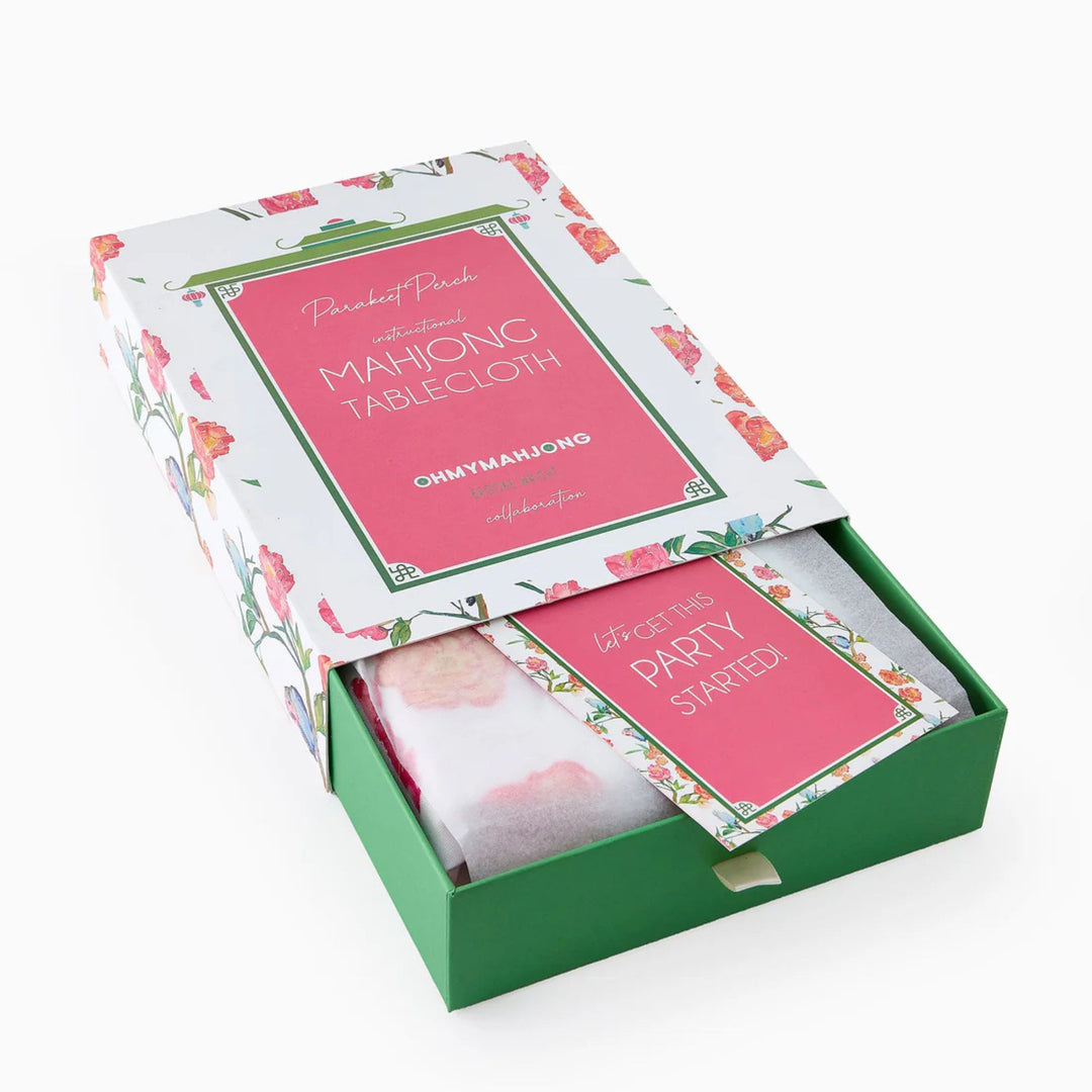 Parakeet Perch Instructional Mahjong Tablecloth