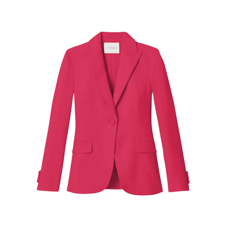 Peak Lapel Blazer in Pink Peony