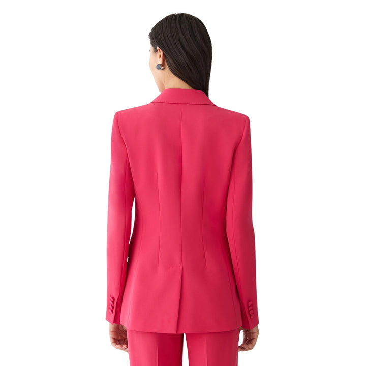 Peak Lapel Blazer in Pink Peony