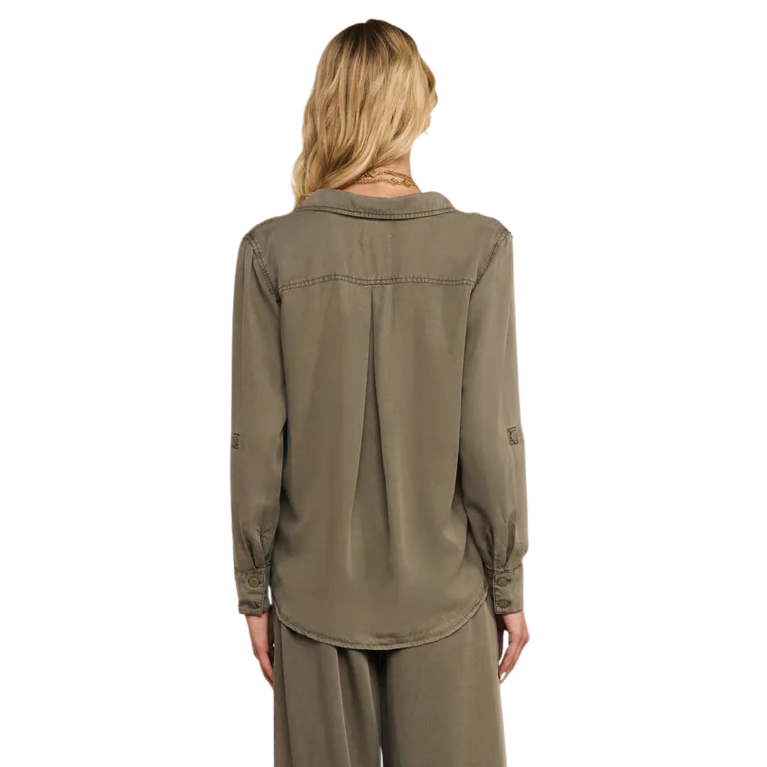 Pearson Military Blouse in Smokey Olive