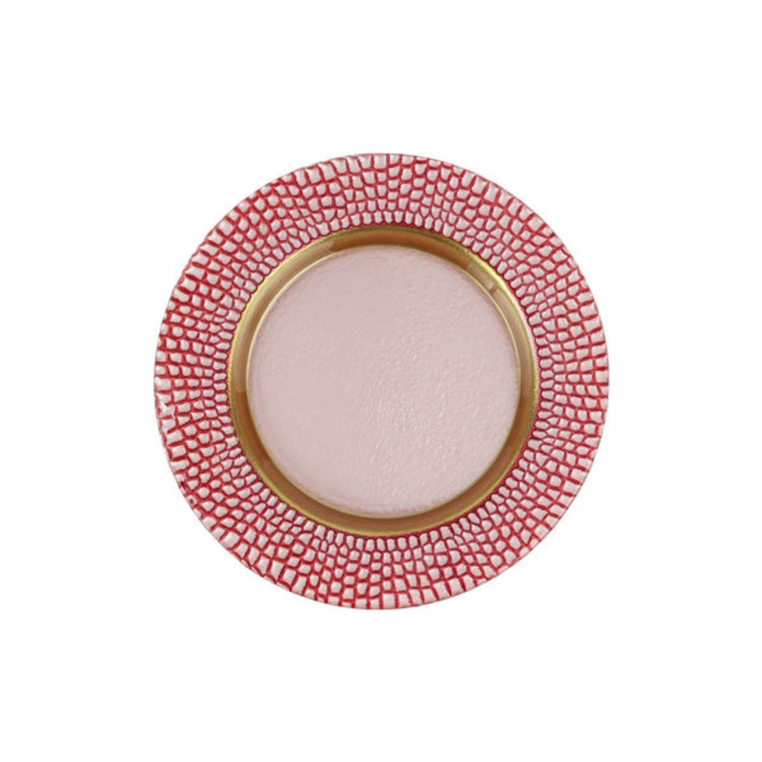Pelli Glass Pink Salad Plate