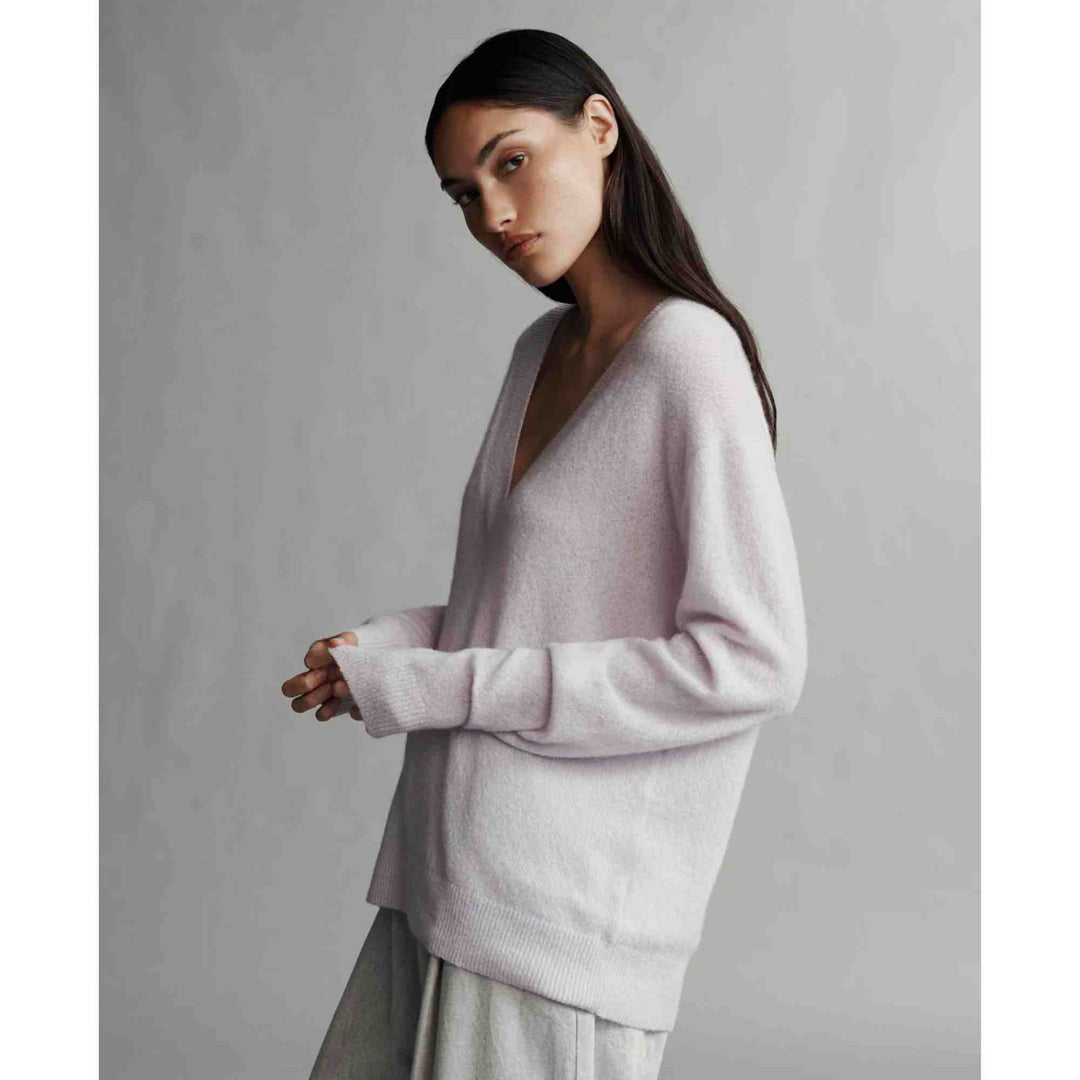 Perfect Deep V Lilac Sweater