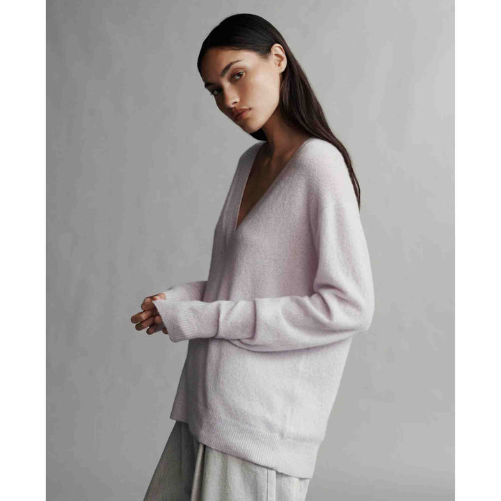 Perfect Deep V Lilac Sweater