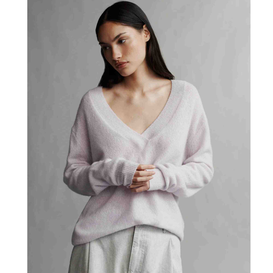 Perfect Deep V Lilac Sweater