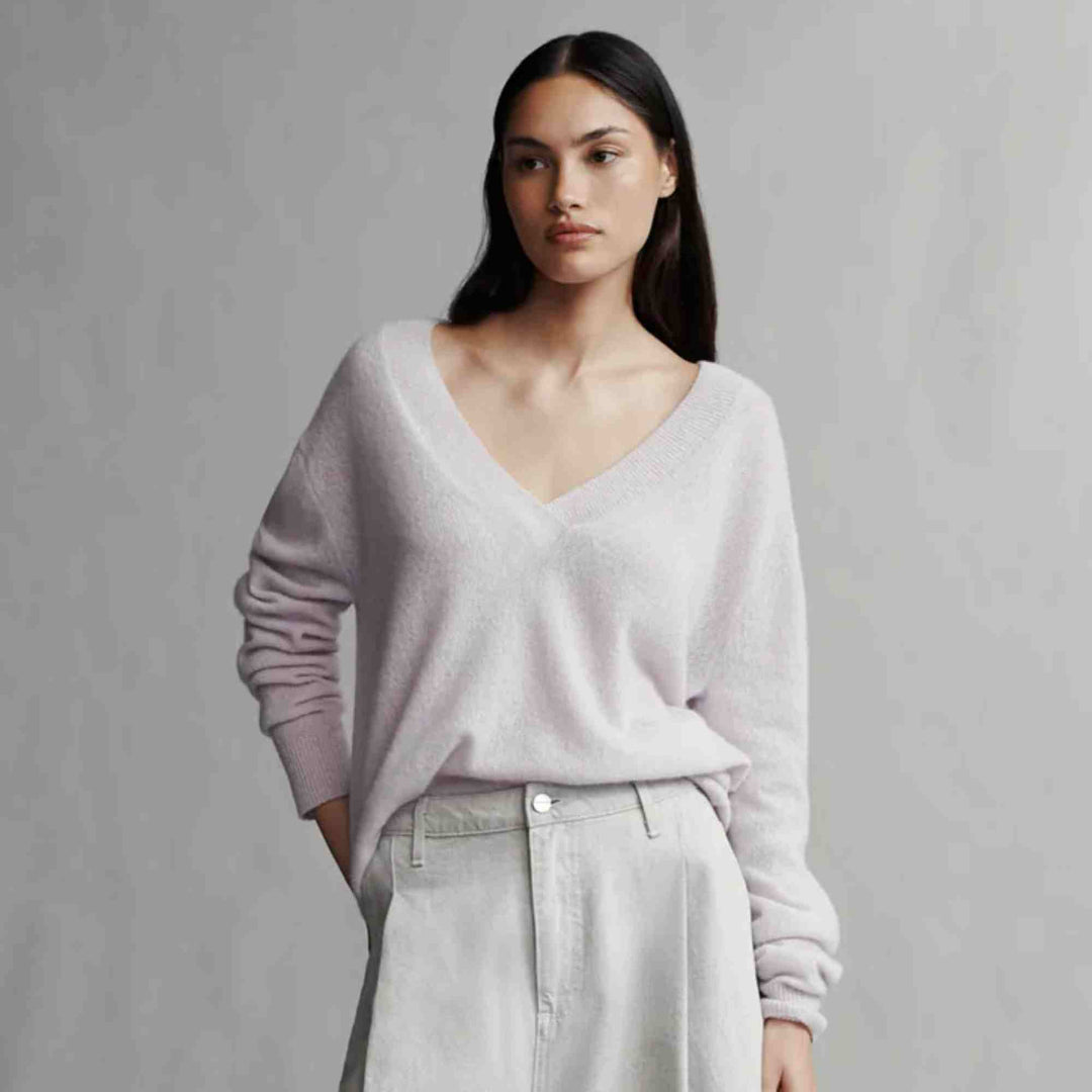 Perfect Deep V Lilac Sweater