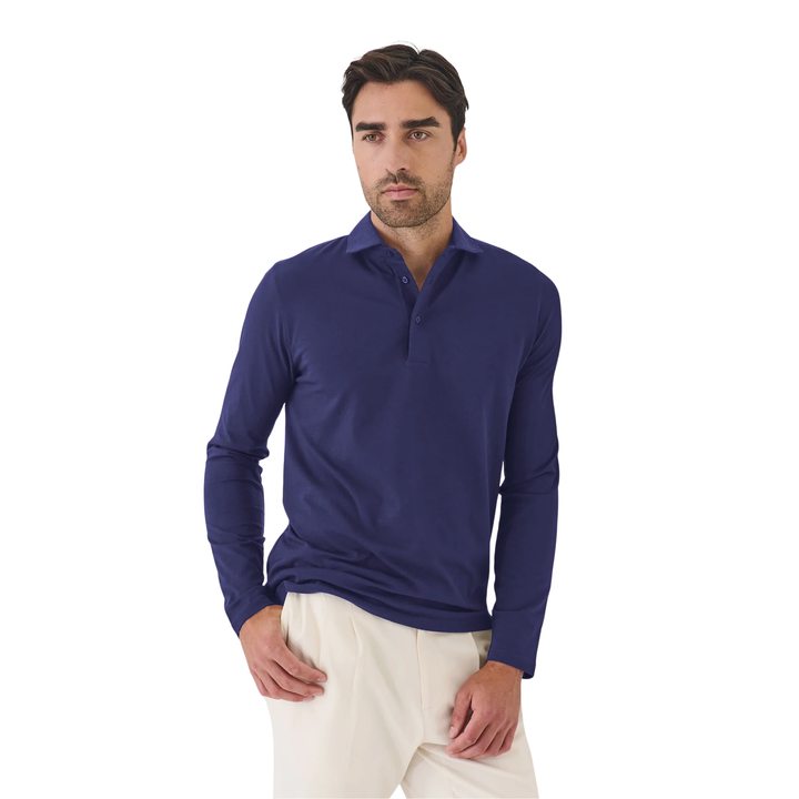 Long Sleeve Iconic Pima Stretch Polo