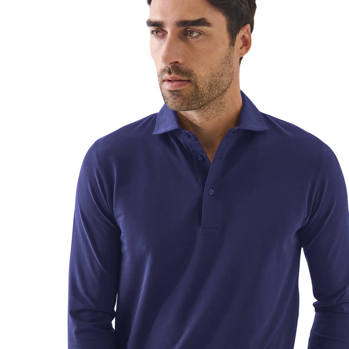 Long Sleeve Iconic Pima Stretch Polo