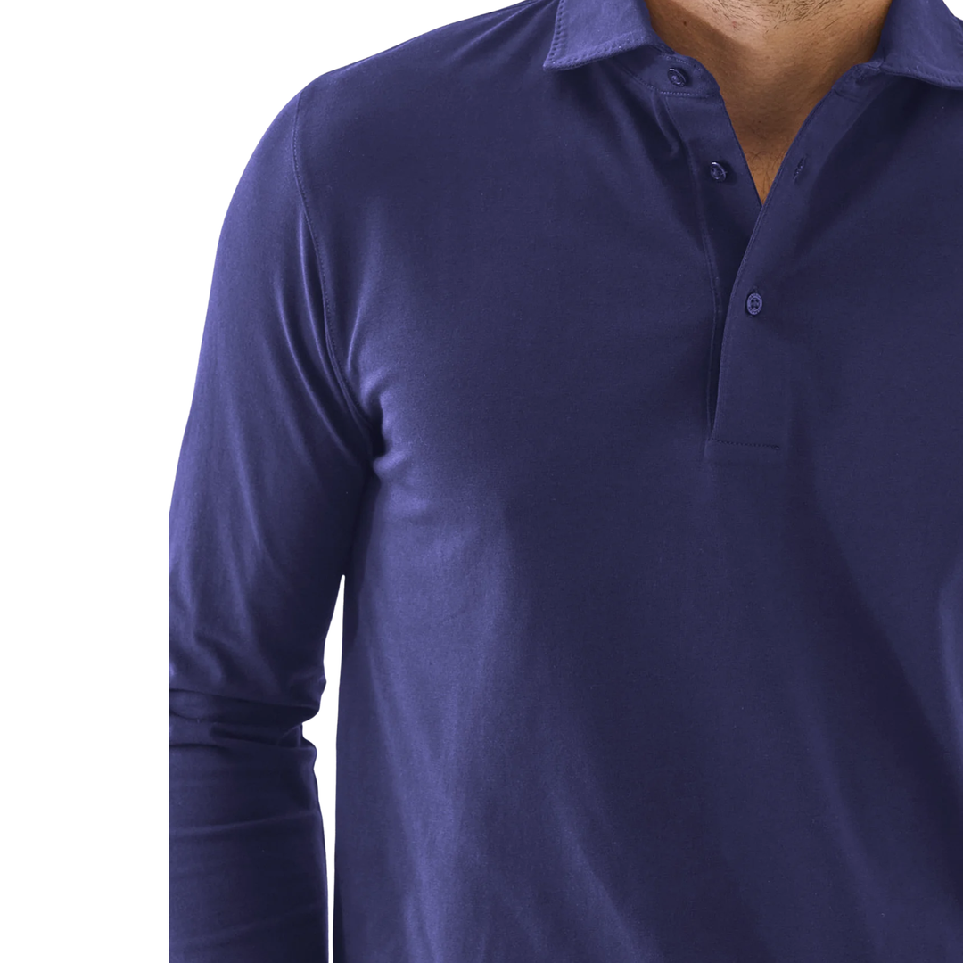 Long Sleeve Iconic Pima Stretch Polo