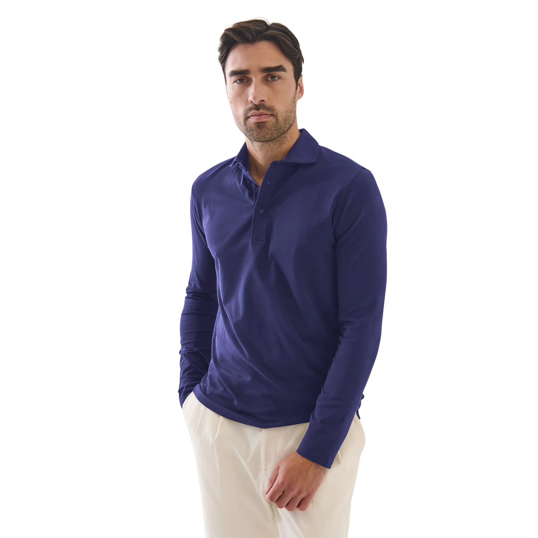 Long Sleeve Iconic Pima Stretch Polo