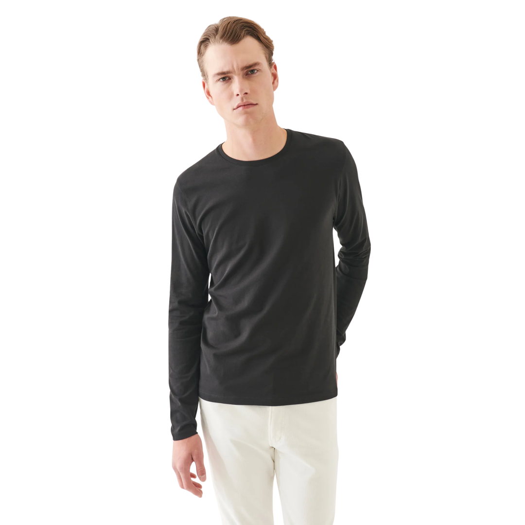 Long Sleeve Pima Cotton Vintage Crew