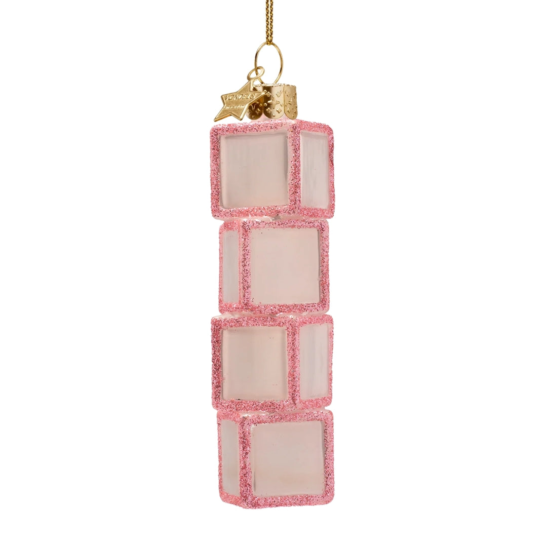 Pink Baby Blocks Ornament