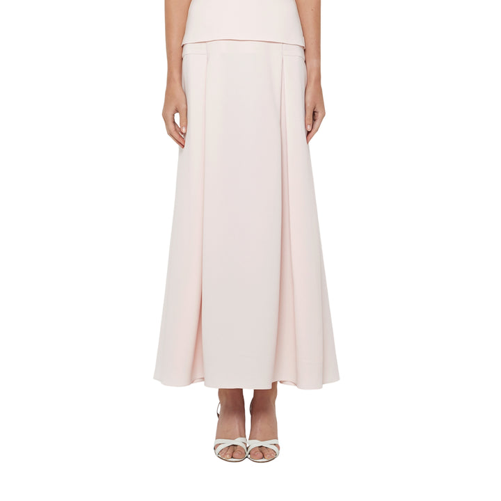 Pleat Yoke Skirt in Petal Pink