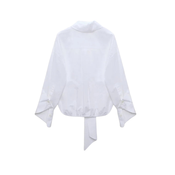 Poplin Power Blouse in Pure White